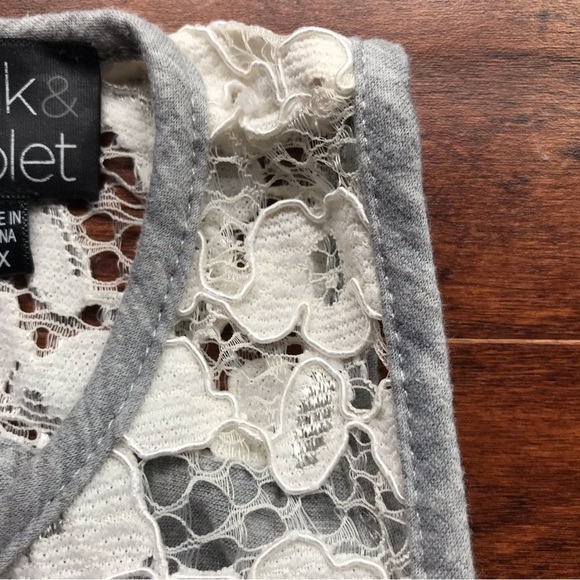 Pink & Violet Lace and Jersey Knit Dress, Size 6X - Picture 3 of 12